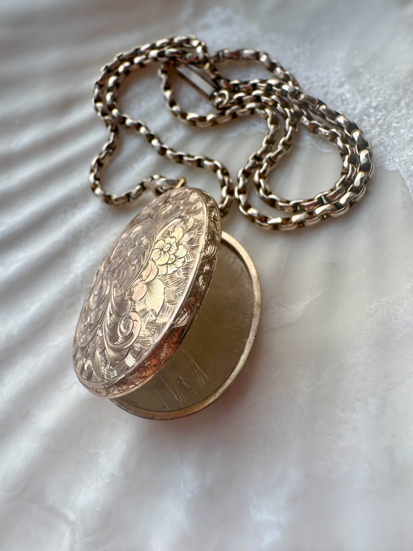 Engraved Antique Gold-Filled Victorian Locket