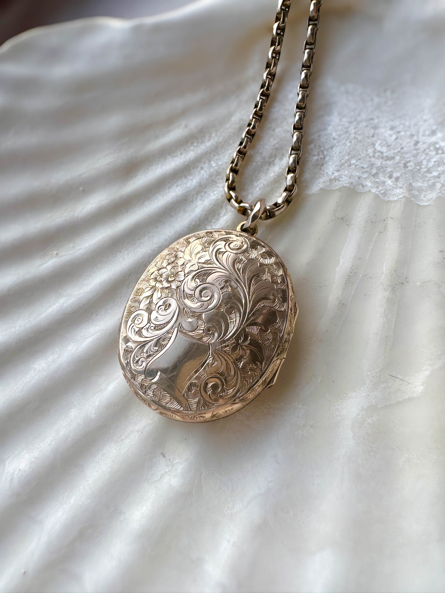 Engraved Antique Gold-Filled Victorian Locket