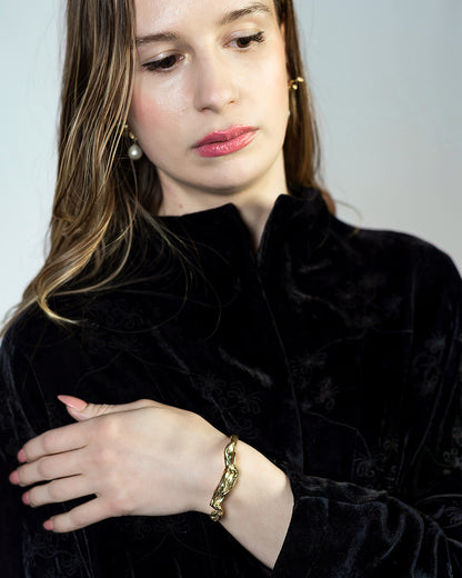 Veil of Smoke Cuff in Gold