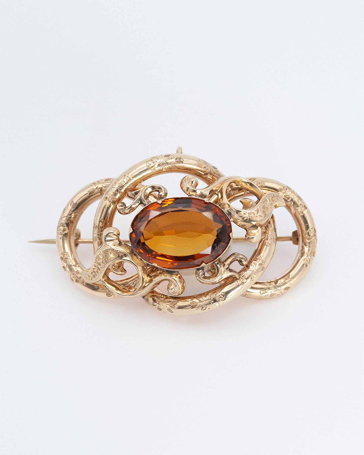 Victorian Citrine Brooch