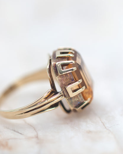 Vintage 14k Gold Citrine Ring