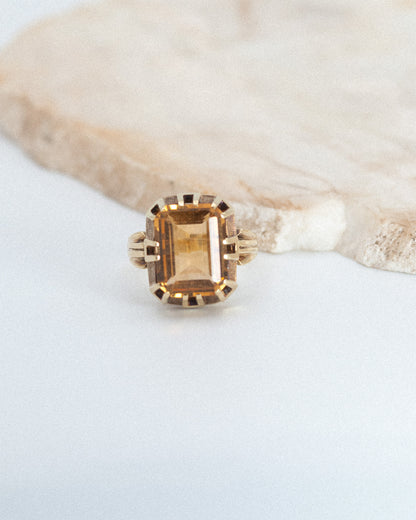 Vintage 14k Gold Citrine Ring