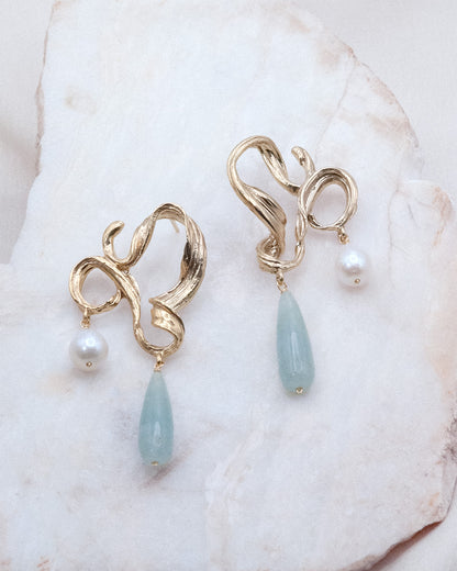 Oracle Earrings in Gold