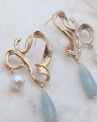 Oracle Earrings in Gold
