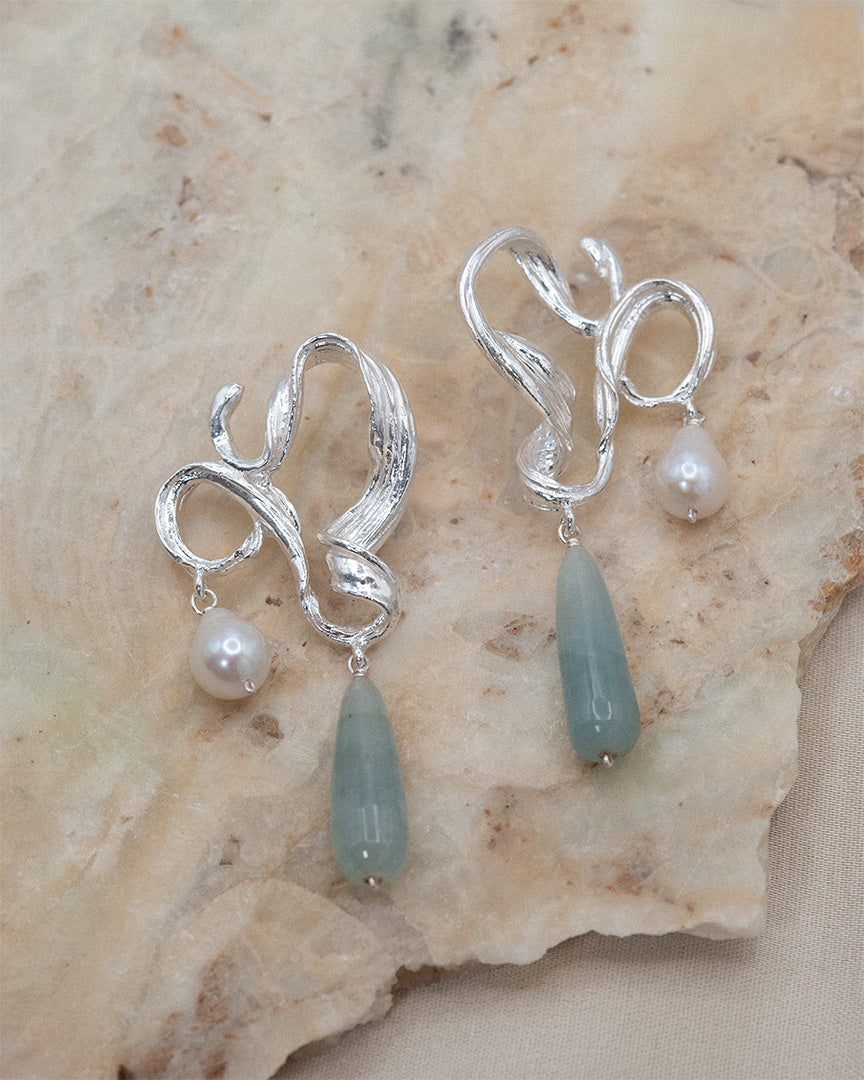 Oracle Earrings in Silver