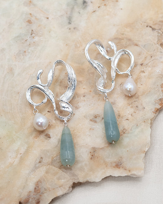 Oracle Earrings in Silver