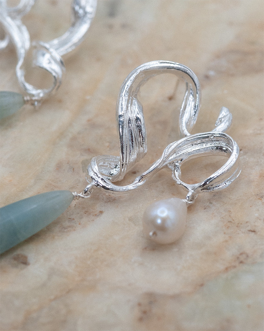 Oracle Earrings in Silver