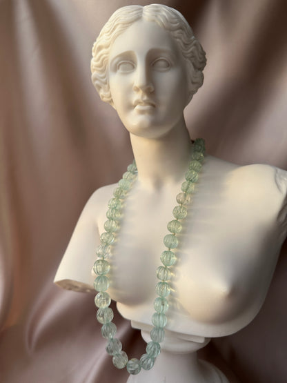 Oceanic Depths Aquamarine Bead Necklace