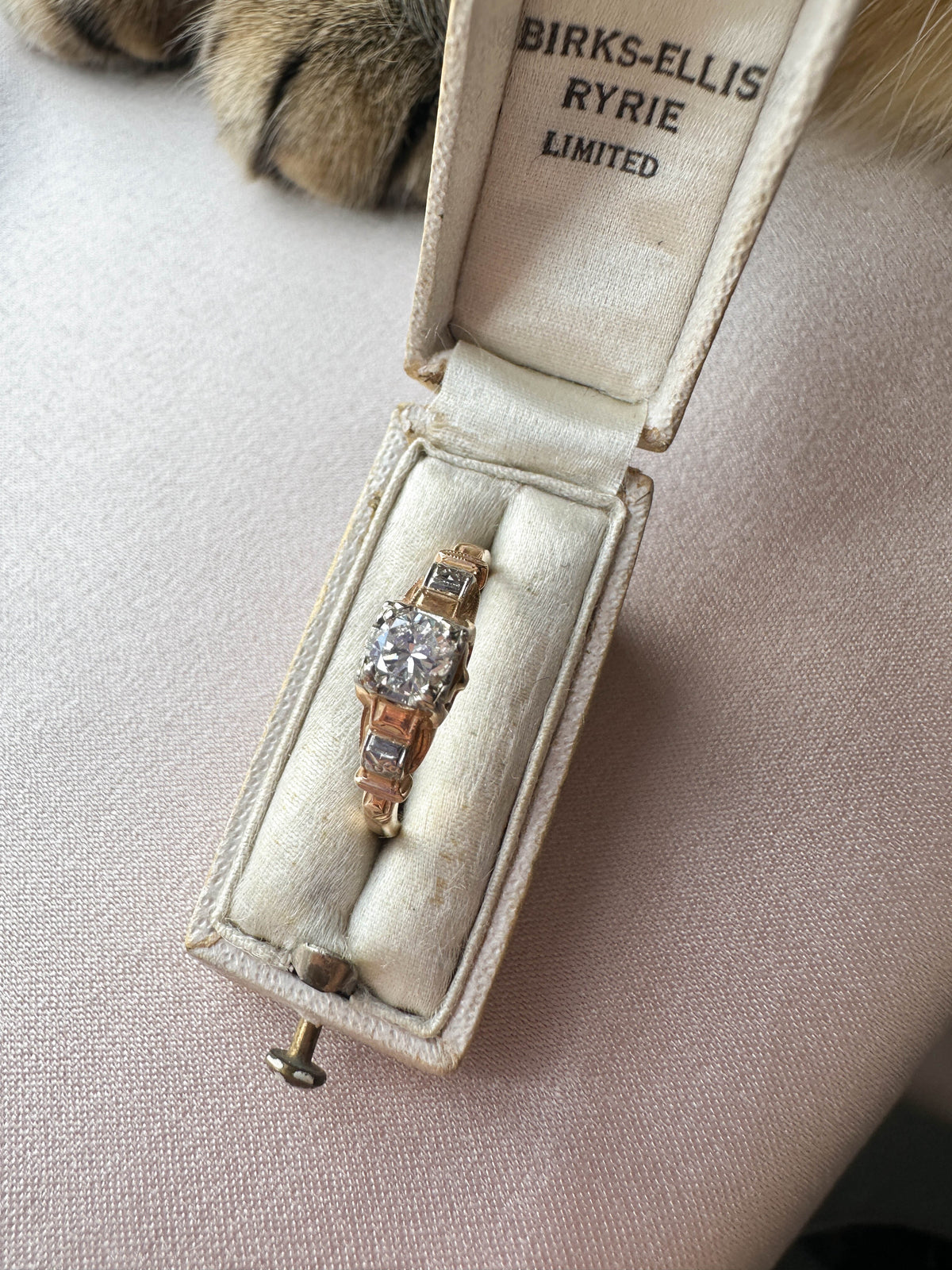 Vintage Two-Tone Diamond Ring