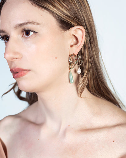 Oracle Earrings in Gold