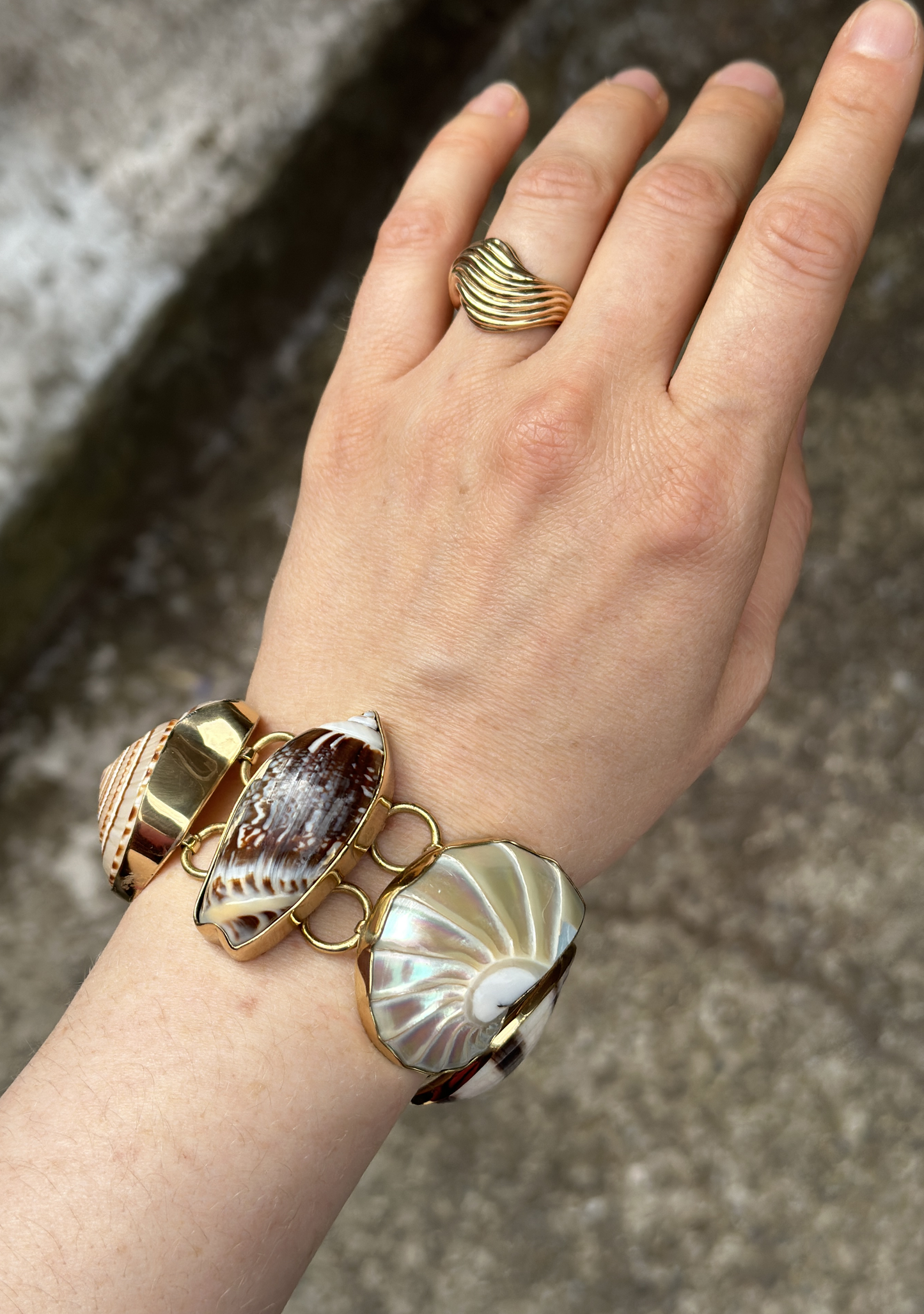 Charles Albert Vintage Shell Bracelet