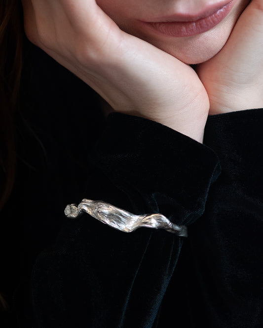 Swirl of Smoke Cuff in Sterling Silver