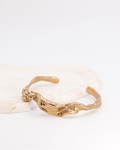 Veil of Smoke Cuff in Gold