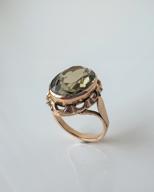 Opulent Smokey Quartz & Rose Gold Ring