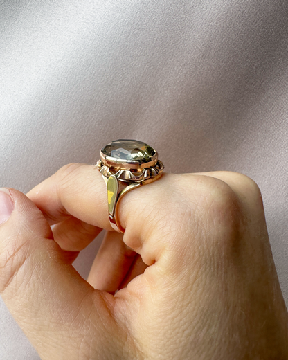 Opulent Smokey Quartz & Rose Gold Ring